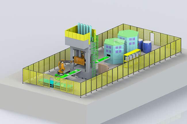 composite material hydraulic press line