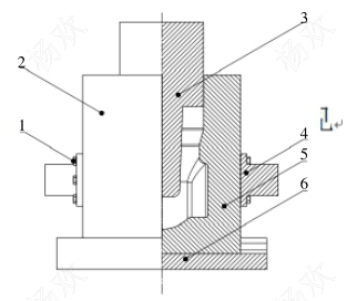 Vertical split die structure